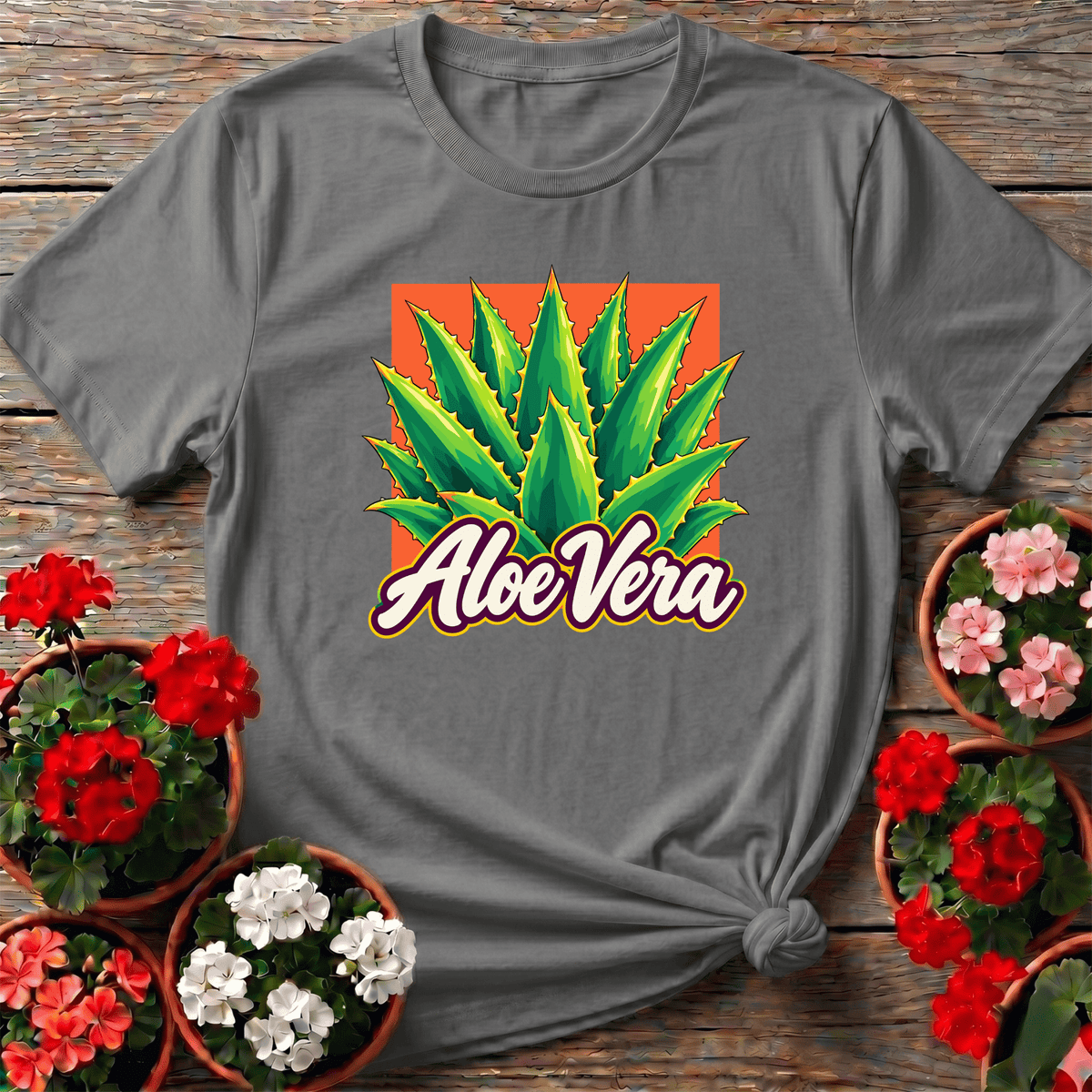 Retro Aloe Vera Gardening T-Shirt for Plant Lovers - GardeningTshirts