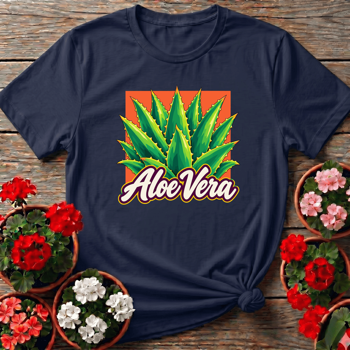 Retro Aloe Vera Gardening T-Shirt for Plant Lovers - GardeningTshirts