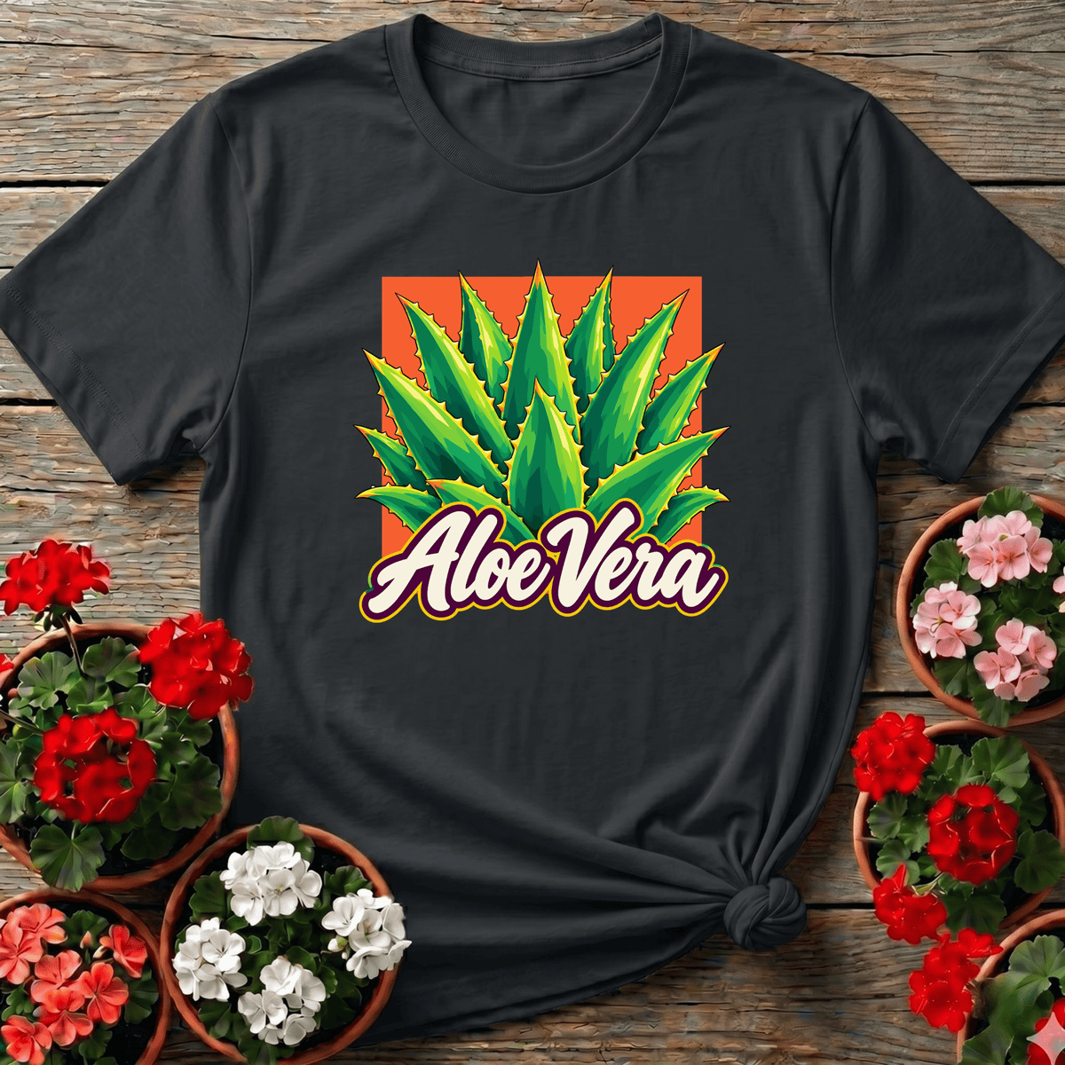 Retro Aloe Vera Gardening T-Shirt for Plant Lovers - GardeningTshirts