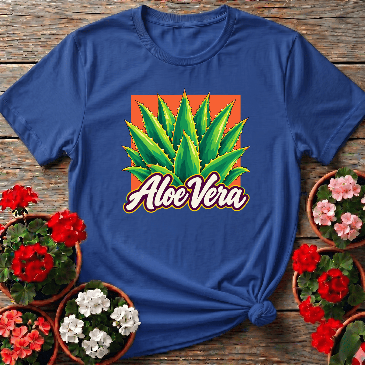 Retro Aloe Vera Gardening T-Shirt for Plant Lovers - GardeningTshirts