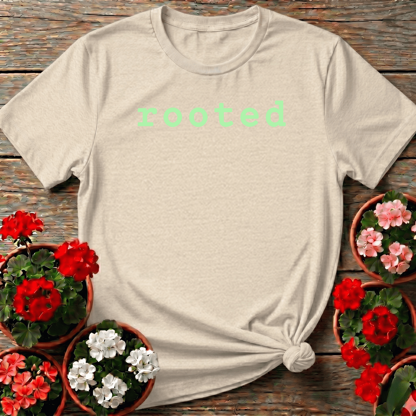 Rooted Gardening T-Shirt for Plant Lovers and Gardeners - GardeningTshirts
