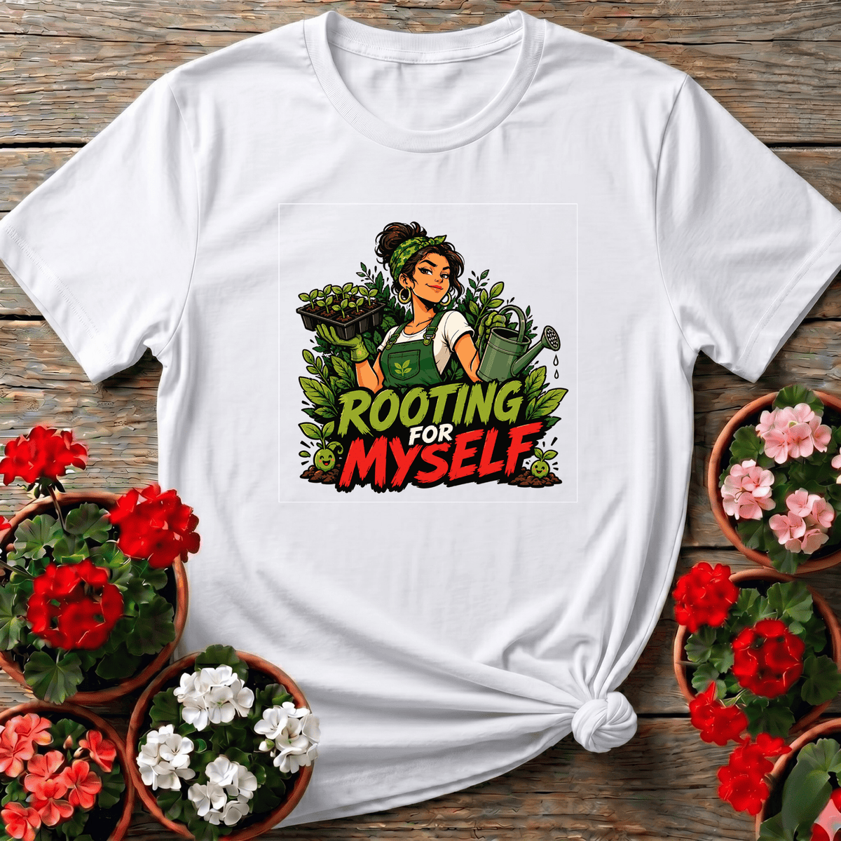 Rooting for Myself Gardening Tee - GardeningTshirts