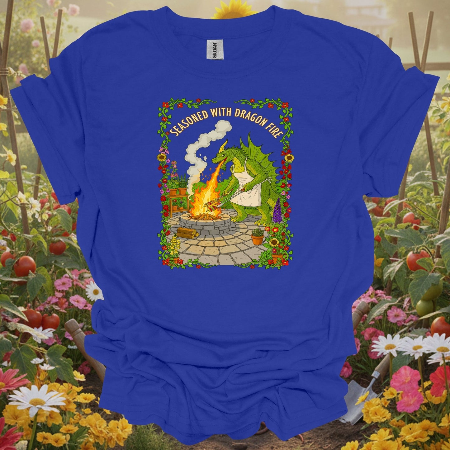 Royal top showing seasoned with dragon fire dragon bbq chef for green thumb folks