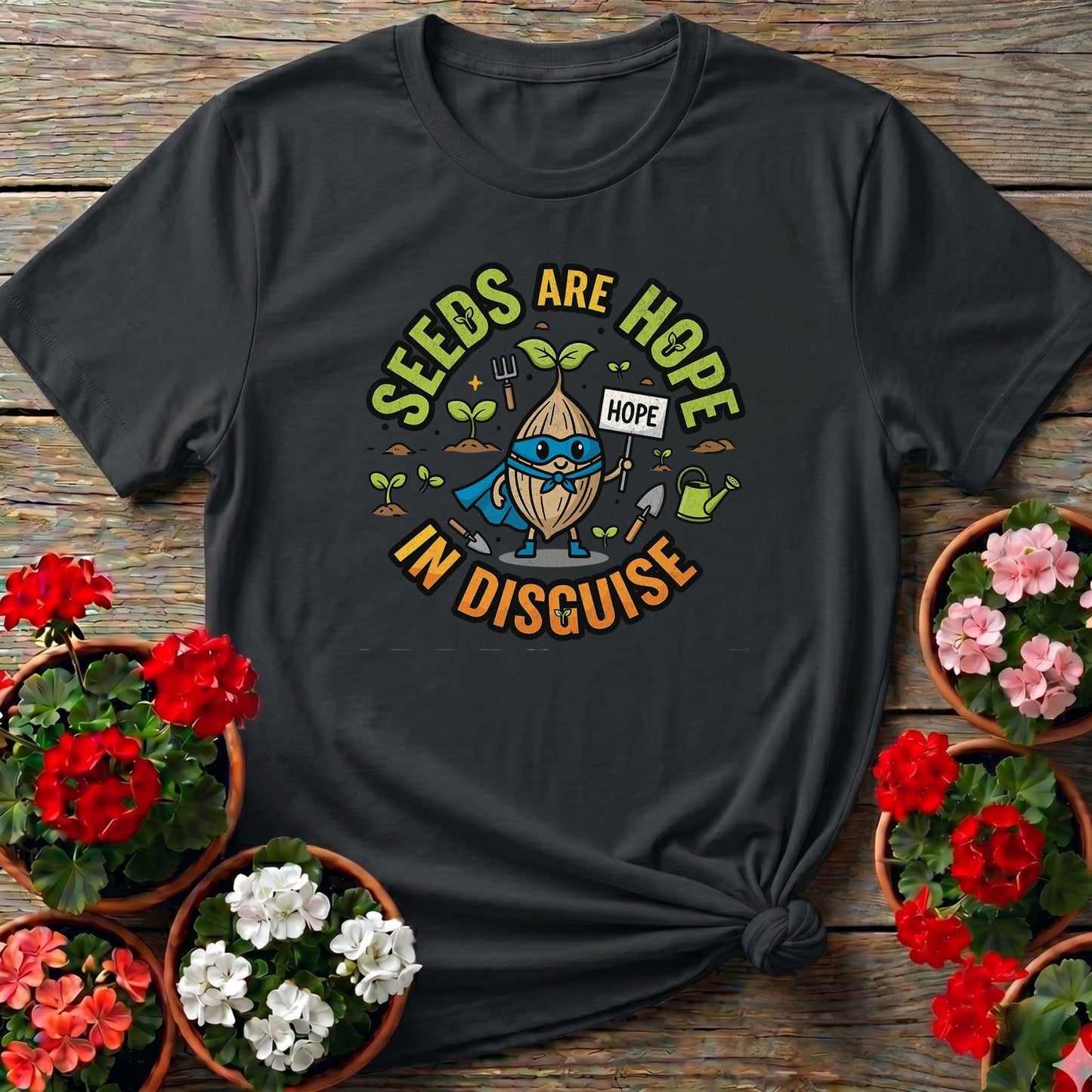 Seeds Are Hope In Disguise Superhero T-shirt - GardeningTshirts