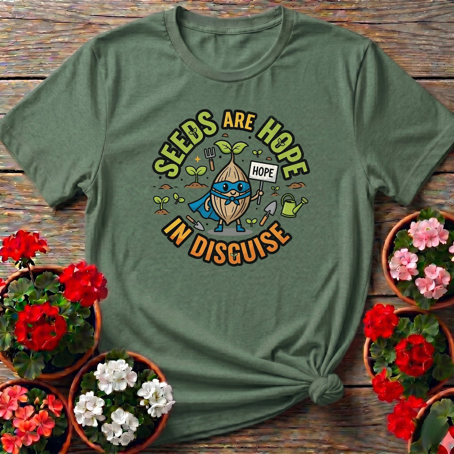 Seeds Are Hope In Disguise Superhero T-shirt - GardeningTshirts