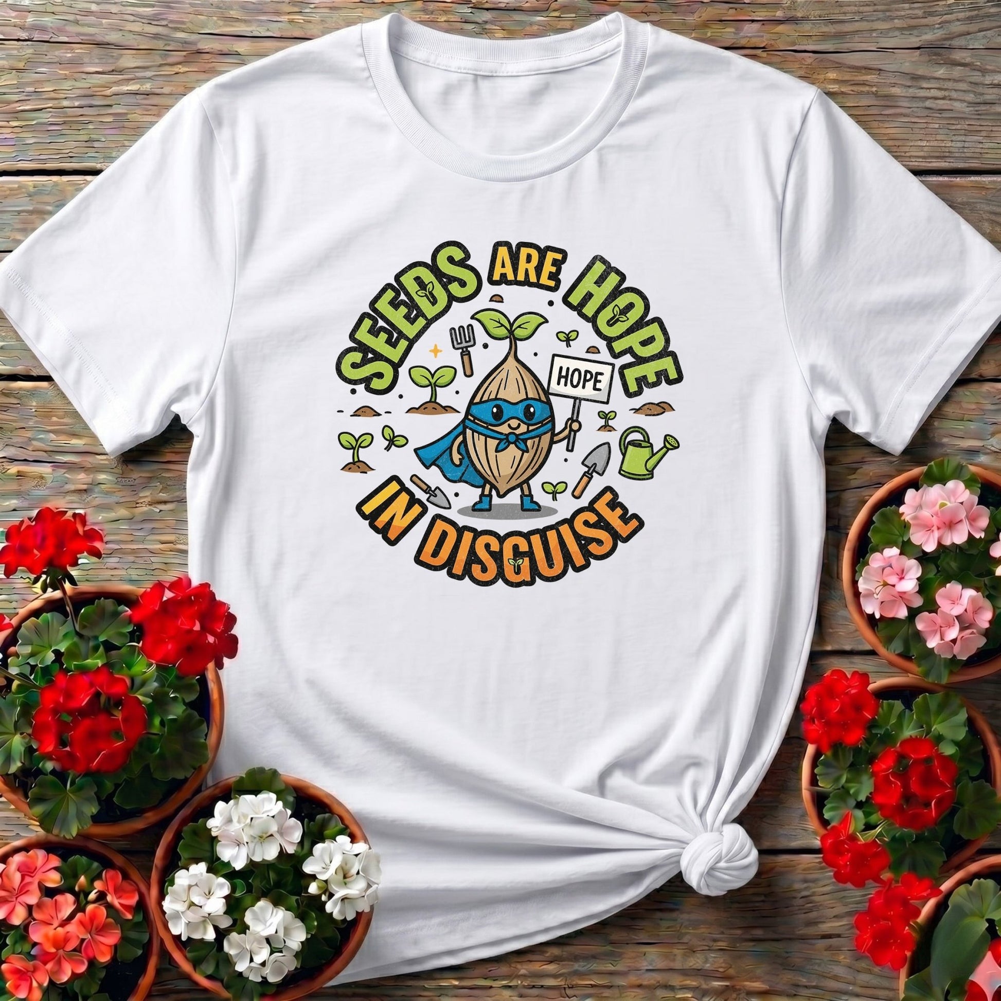 Seeds Are Hope In Disguise Superhero T-shirt - GardeningTshirts