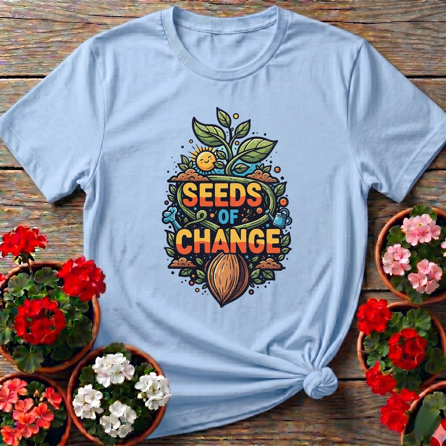 Seeds Of Change Inspirational Growth T-shirt - GardeningTshirts