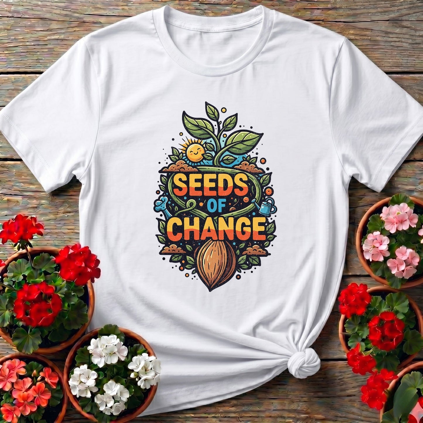 Seeds Of Change Inspirational Growth T-shirt - GardeningTshirts