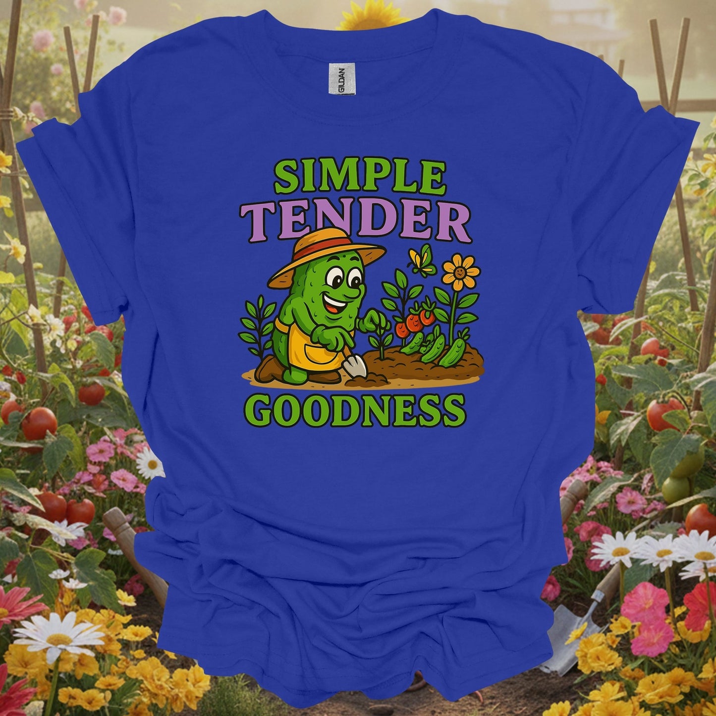 Royal top showing funny pickle celebrating simple tender goodness for people appreciating tenderness