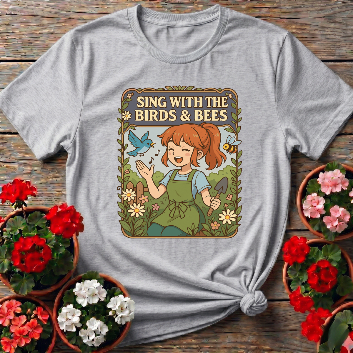 Sing With the Birds and Bees Gardening Tee - GardeningTshirts