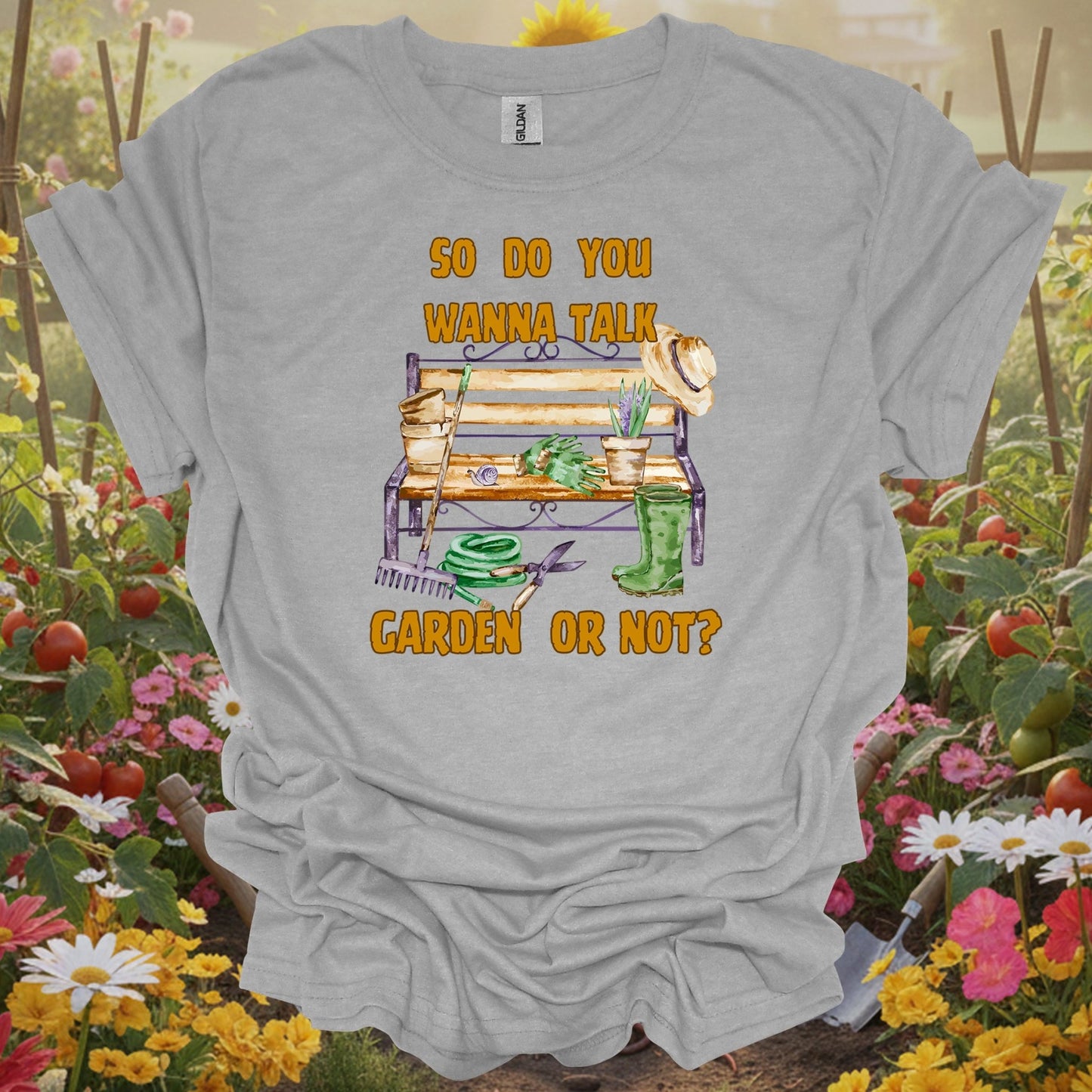 Sport gray tshirt showing get straight to the point with this bold and sassy gardening statement for biodiversity champions supporting pollinators
