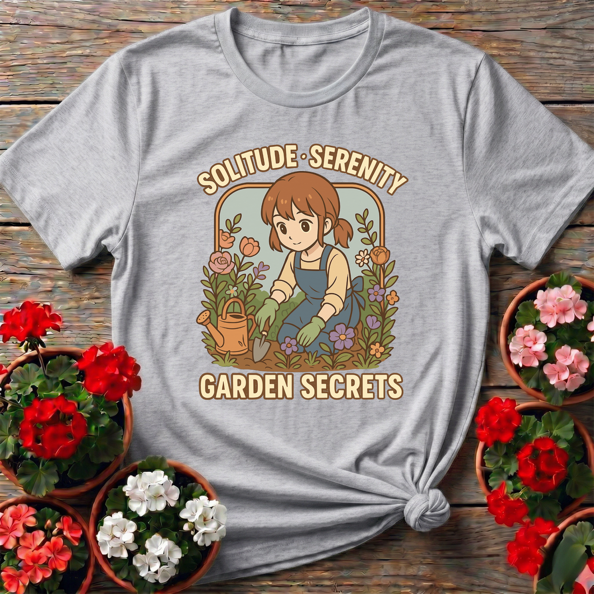 Solitude Serenity Garden Secrets Anime T-shirt - GardeningTshirts