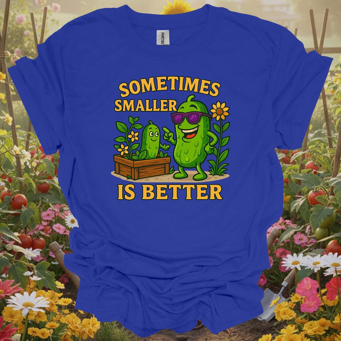 Royal top showing sometimes smaller is better funny pickle for green thumb folks