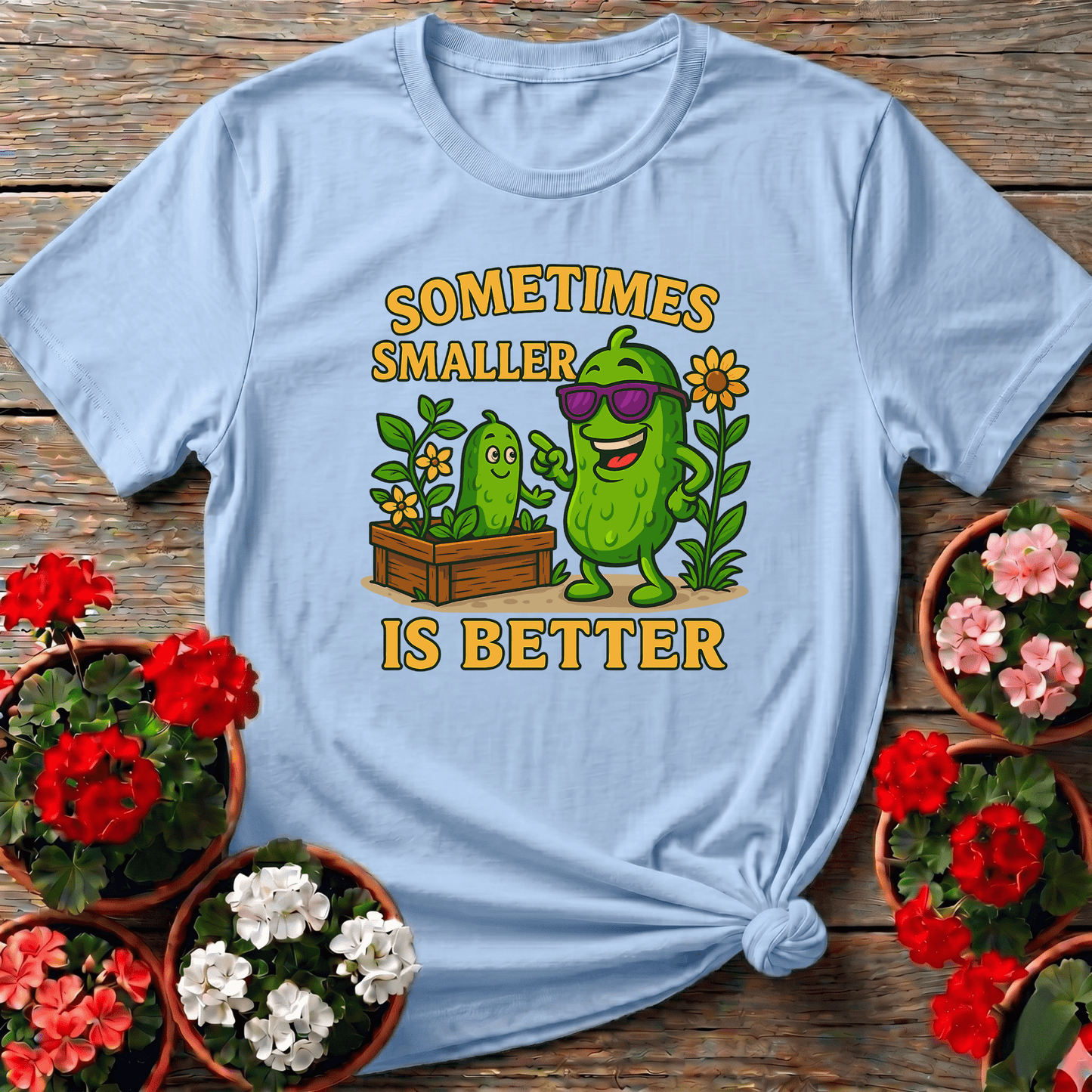 Sometimes Smaller Is Better Funny Pickle T-shirt - GardeningTshirts