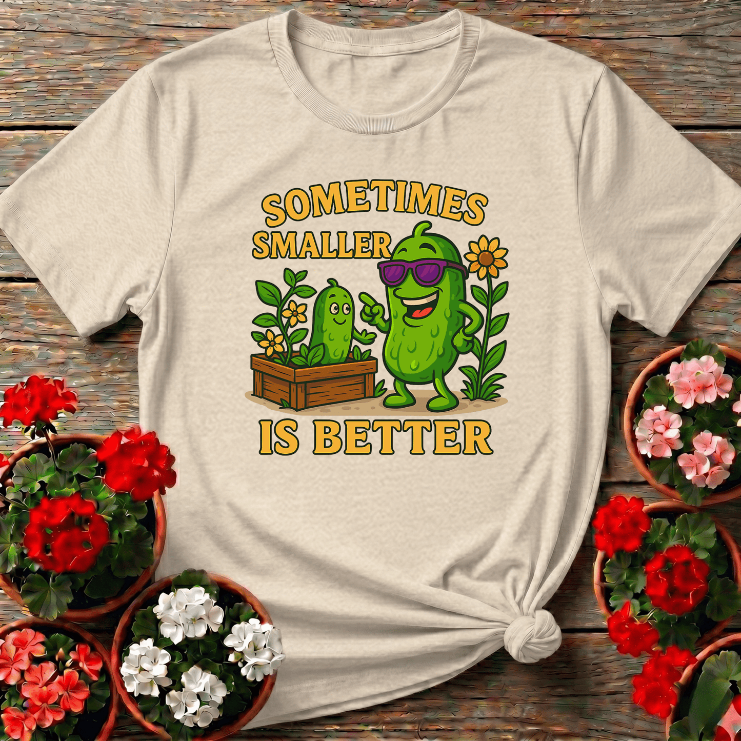 Sometimes Smaller Is Better Funny Pickle T-shirt - GardeningTshirts