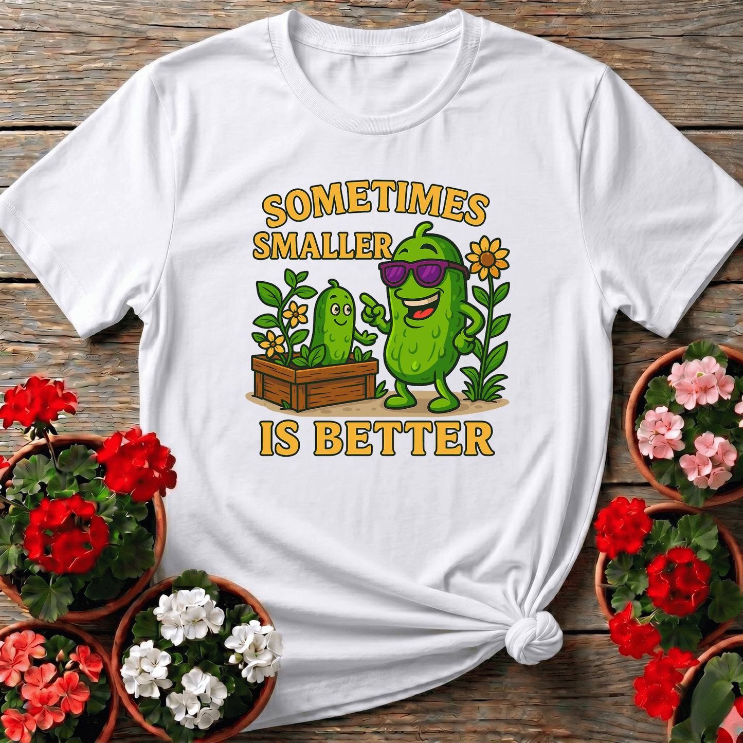 Sometimes Smaller Is Better Funny Pickle T-shirt - GardeningTshirts