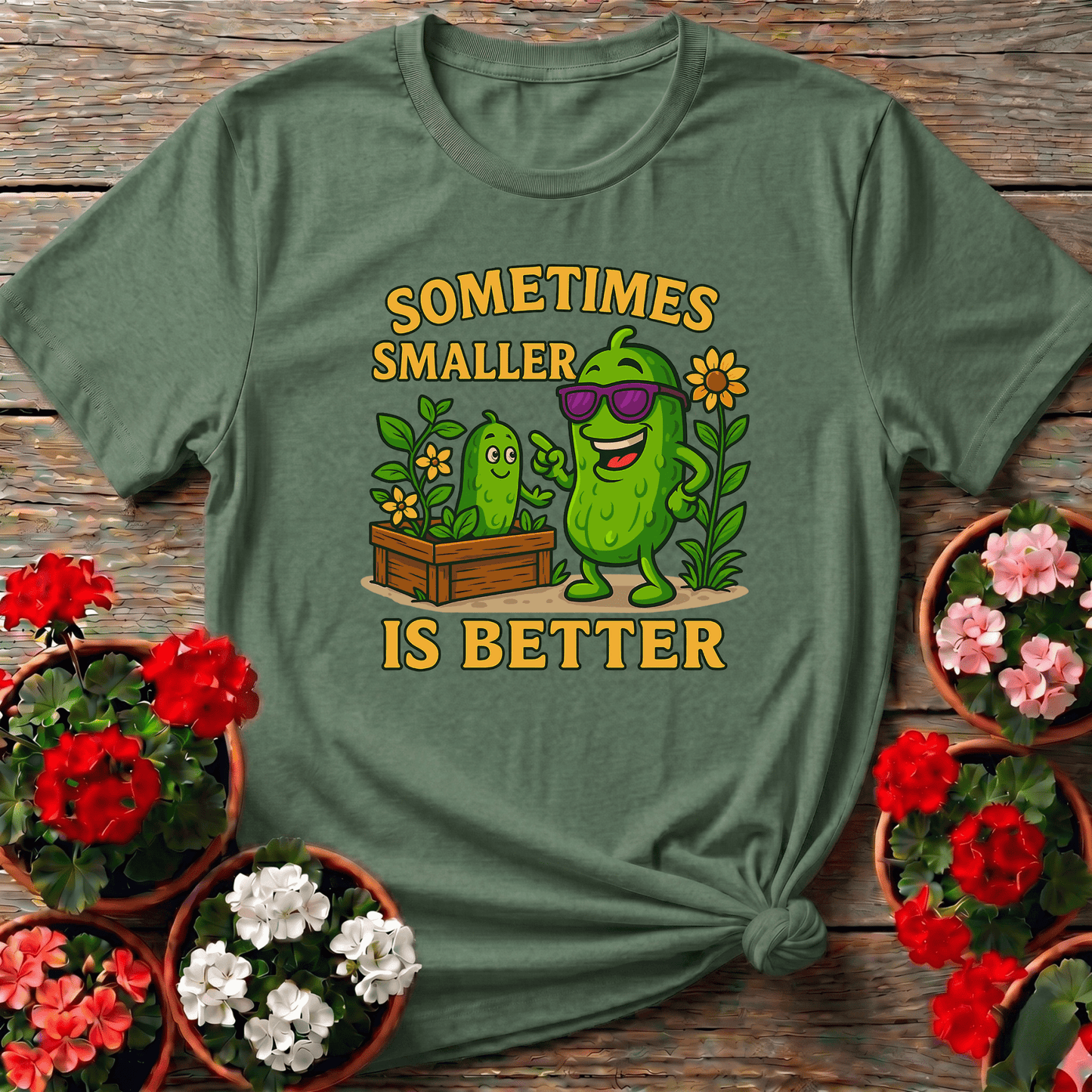 Sometimes Smaller Is Better Funny Pickle T-shirt - GardeningTshirts