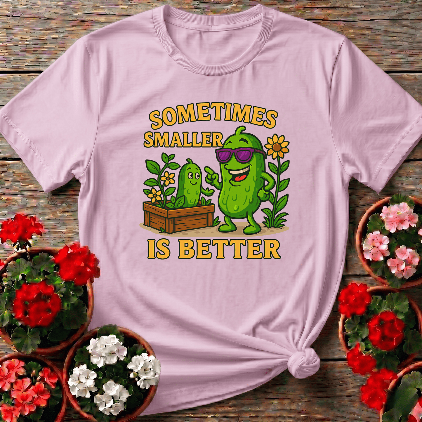 Sometimes Smaller Is Better Funny Pickle T-shirt - GardeningTshirts