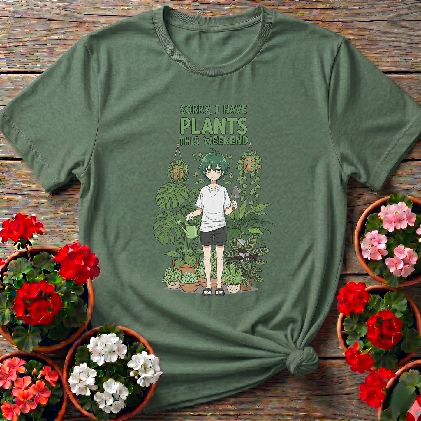 Sorry I Have Plants Anime Houseplant T-shirt - GardeningTshirts