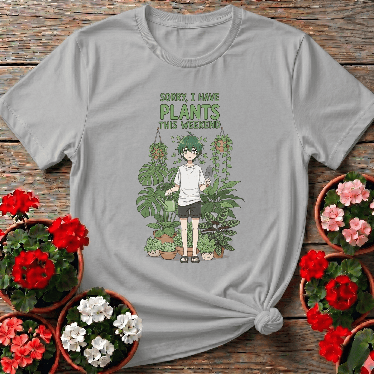 Sorry I Have Plants Anime Houseplant T-shirt - GardeningTshirts