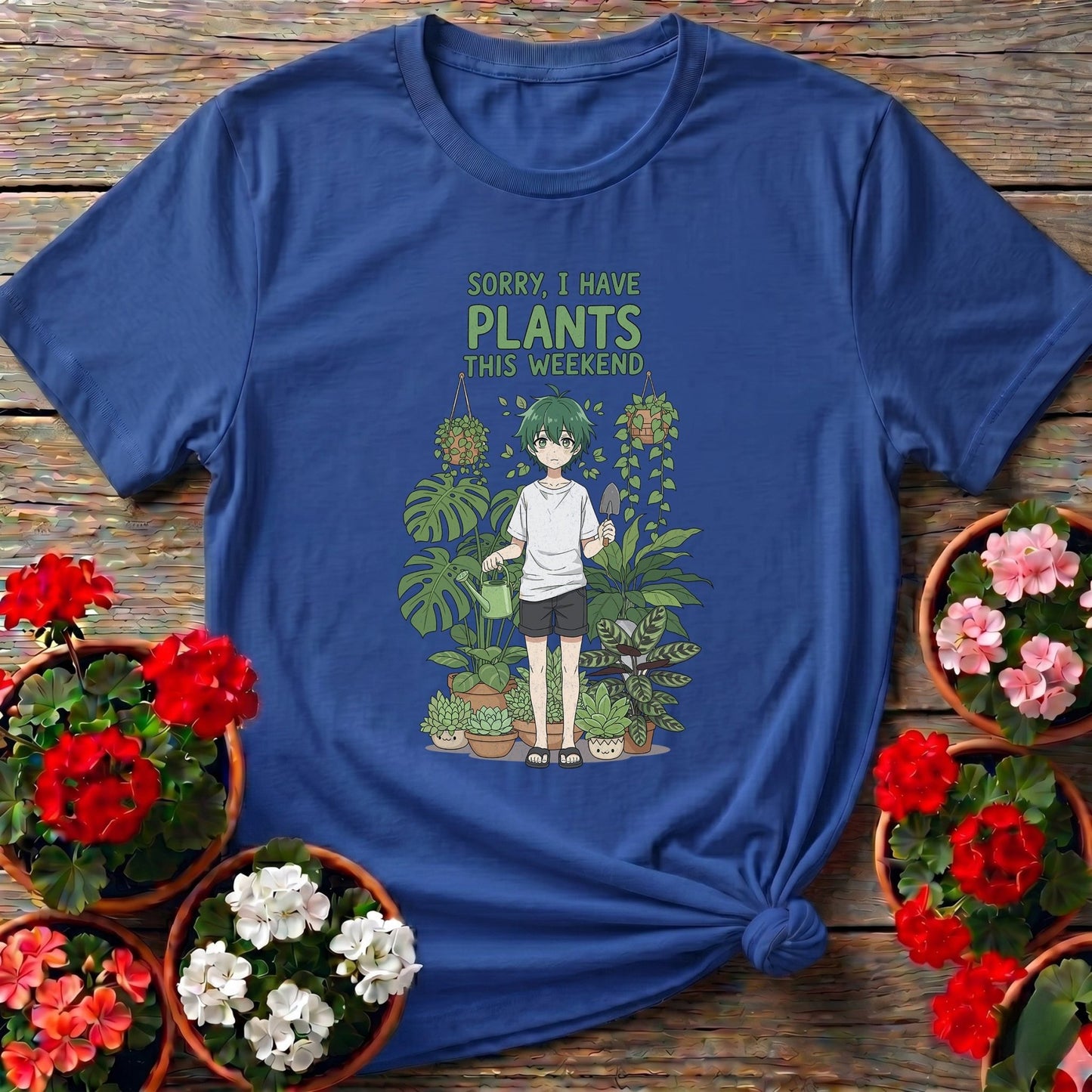 Sorry I Have Plants Anime Houseplant T-shirt - GardeningTshirts