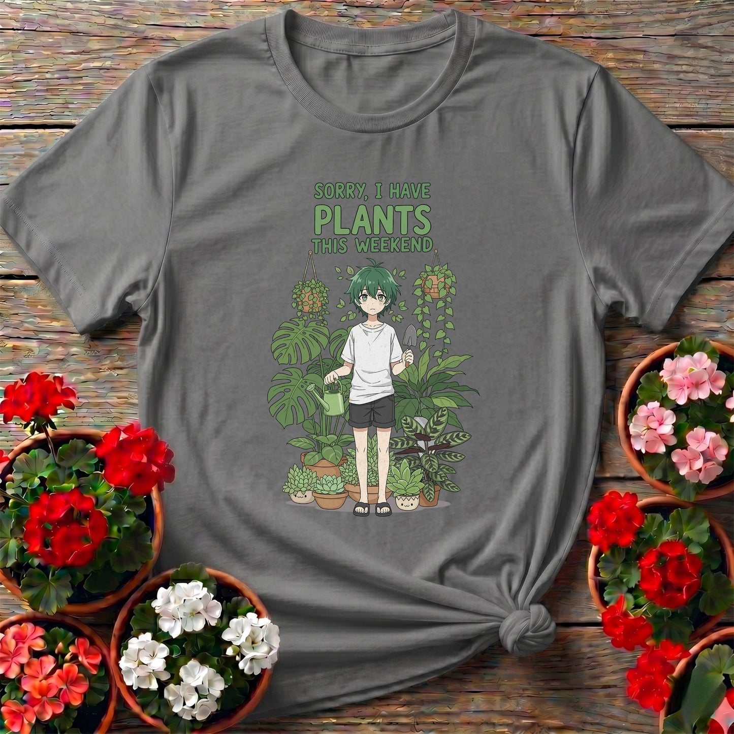 Sorry I Have Plants Anime Houseplant T-shirt - GardeningTshirts