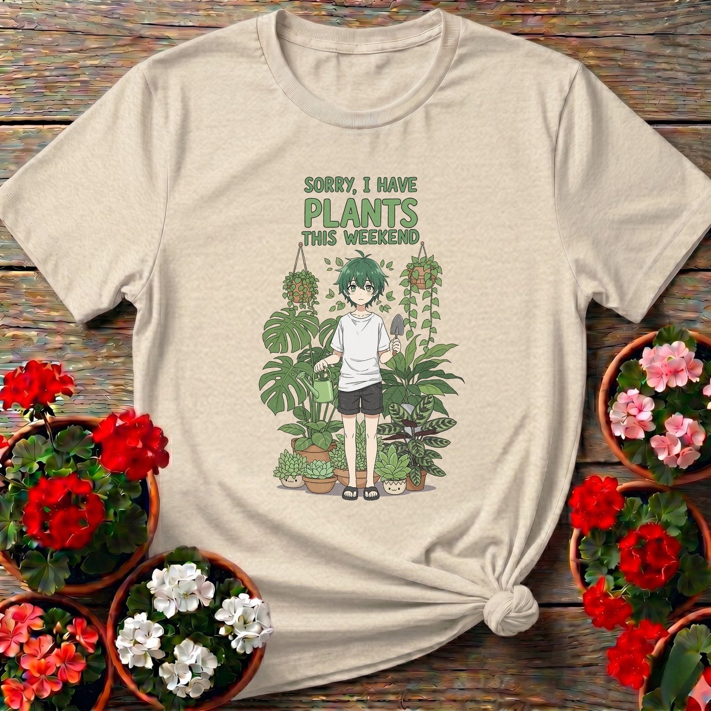 Sorry I Have Plants Anime Houseplant T-shirt - GardeningTshirts