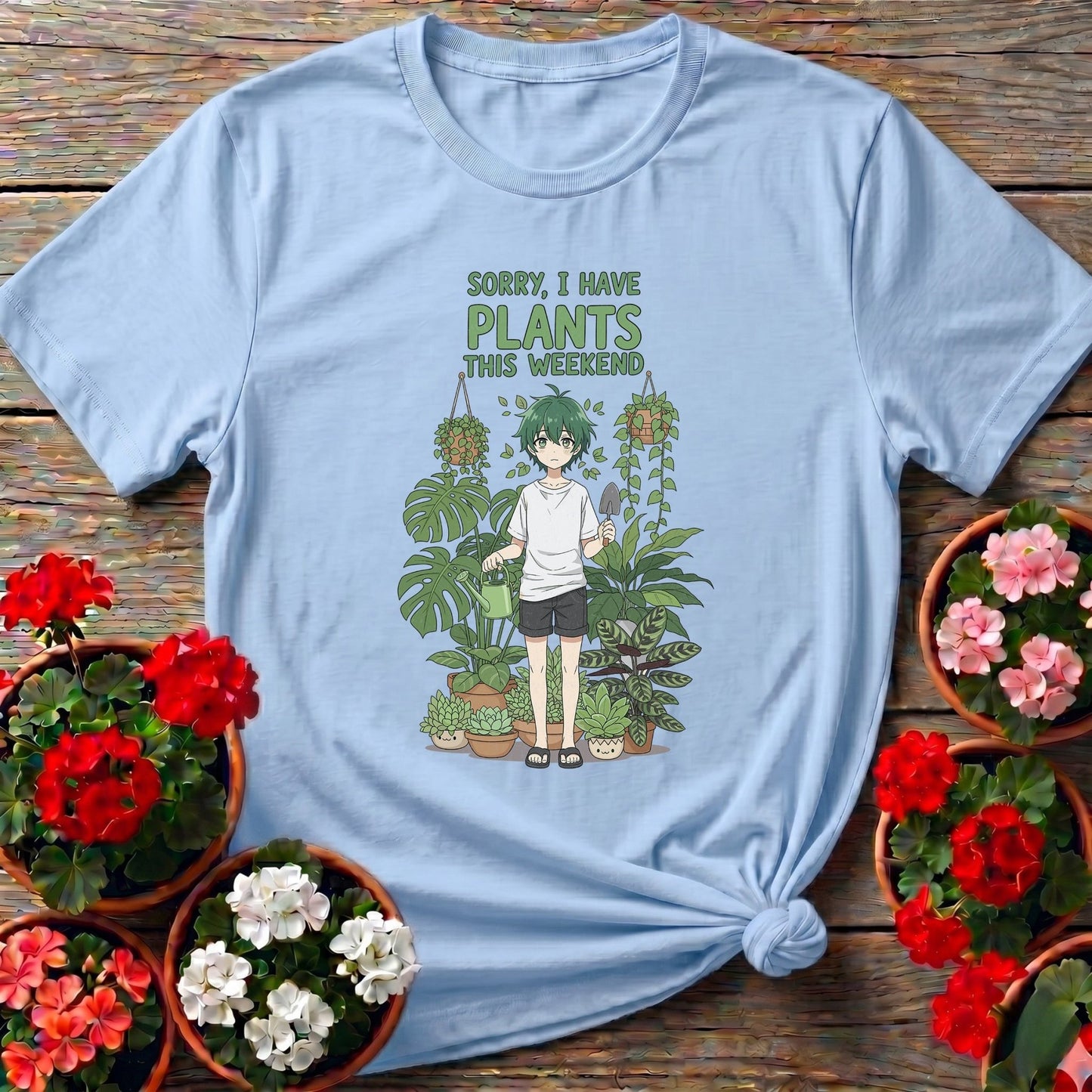 Sorry I Have Plants Anime Houseplant T-shirt - GardeningTshirts