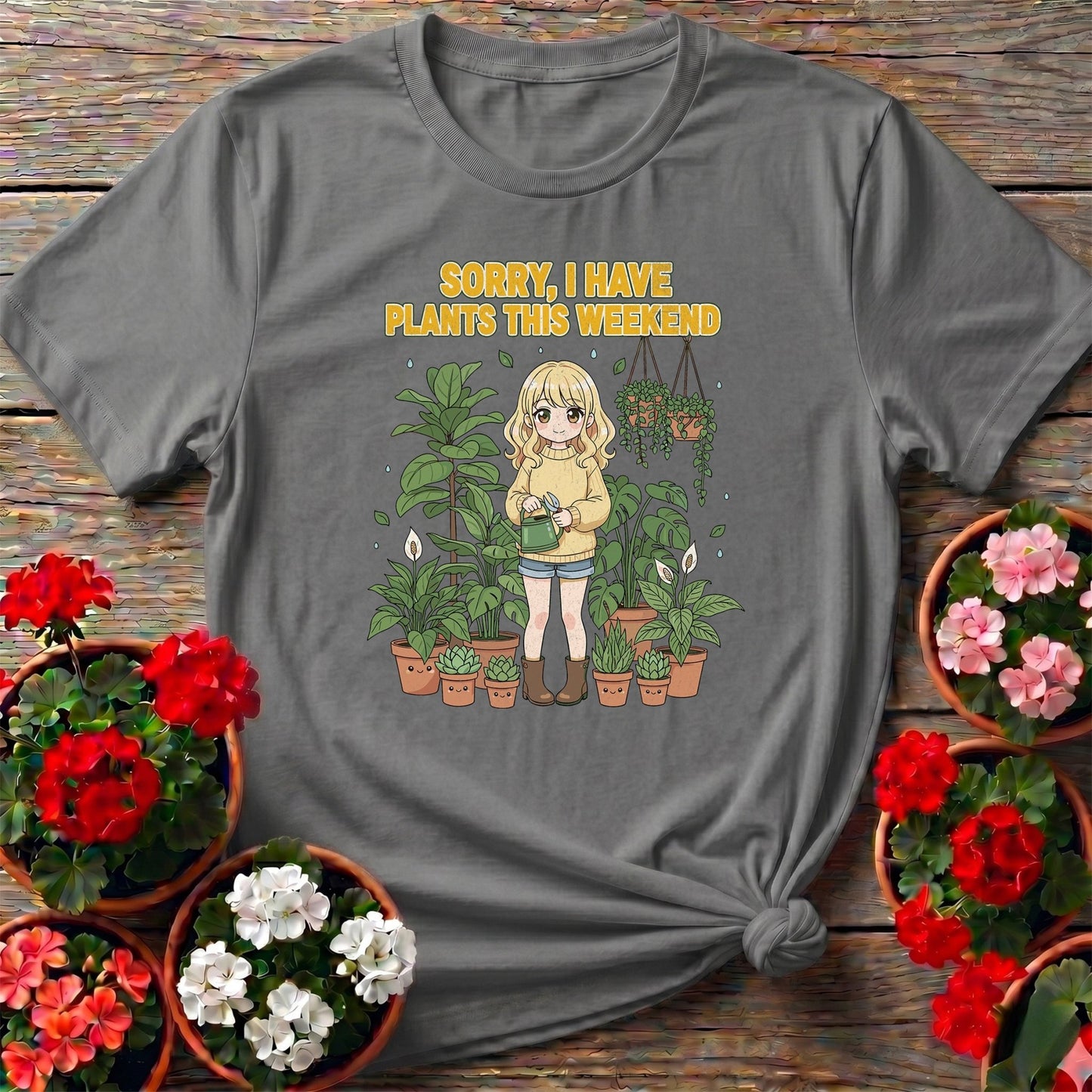 Sorry I Have Plants Anime T shirt - GardeningTshirts