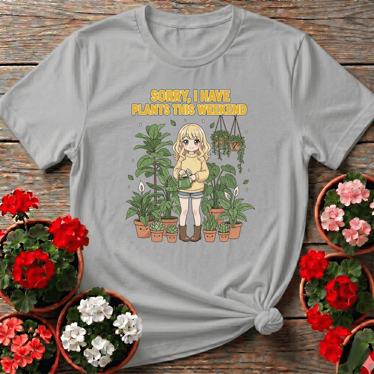 Sorry I Have Plants Anime T shirt - GardeningTshirts