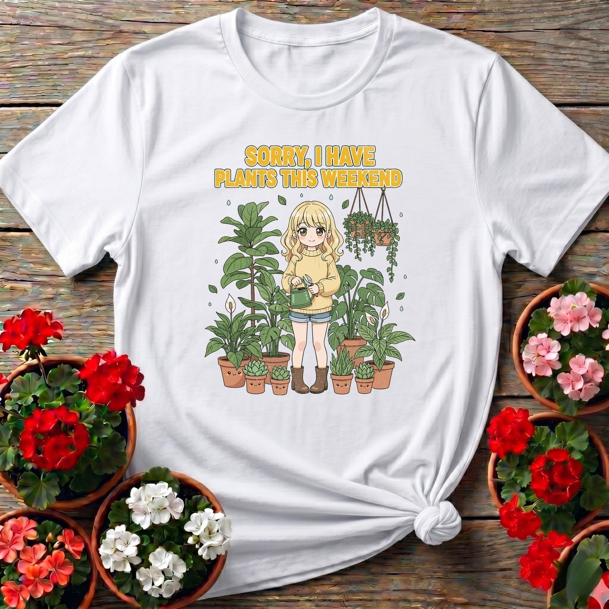 Sorry I Have Plants Anime T shirt - GardeningTshirts