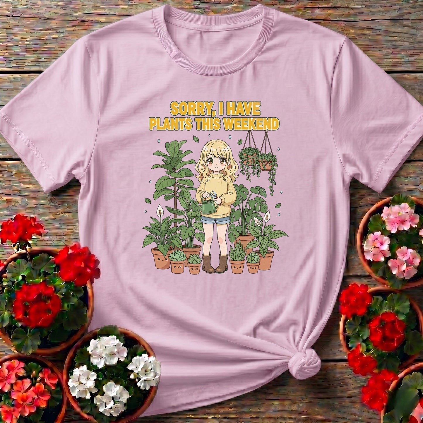 Sorry I Have Plants Anime T shirt - GardeningTshirts