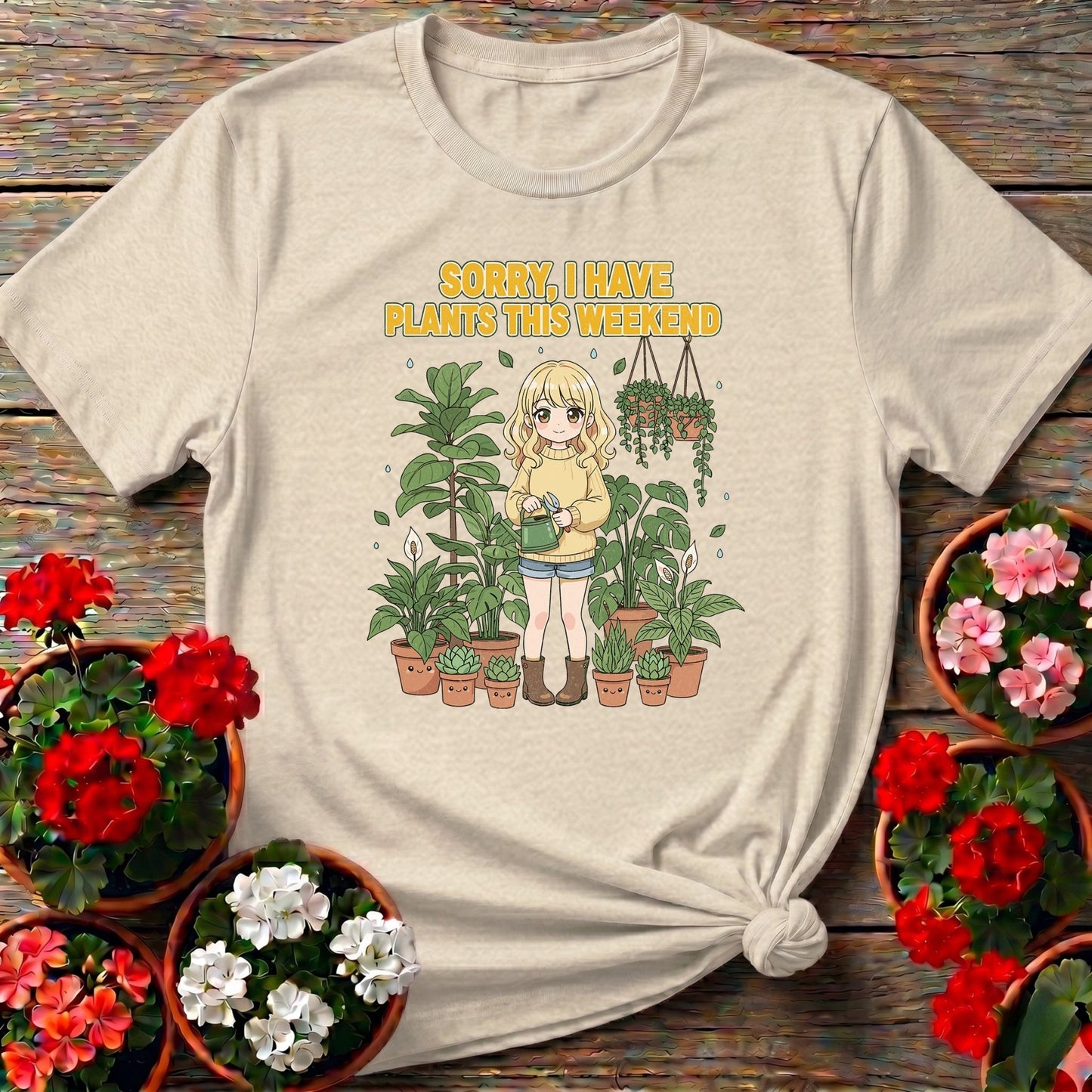 Sorry I Have Plants Anime T shirt - GardeningTshirts