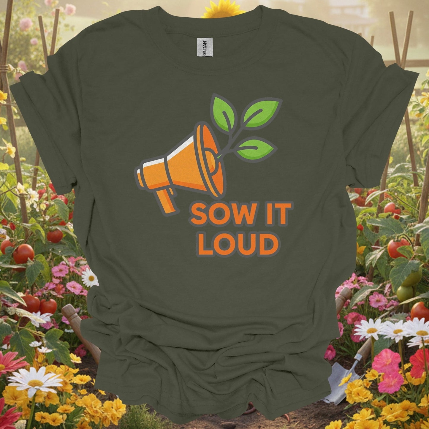"Sow It Loud" Gardening Message T-Shirt - GardeningTshirts