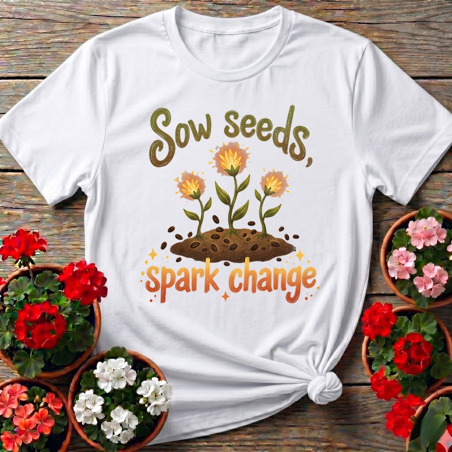 Sow Seeds Spark Change T-shirt - GardeningTshirts