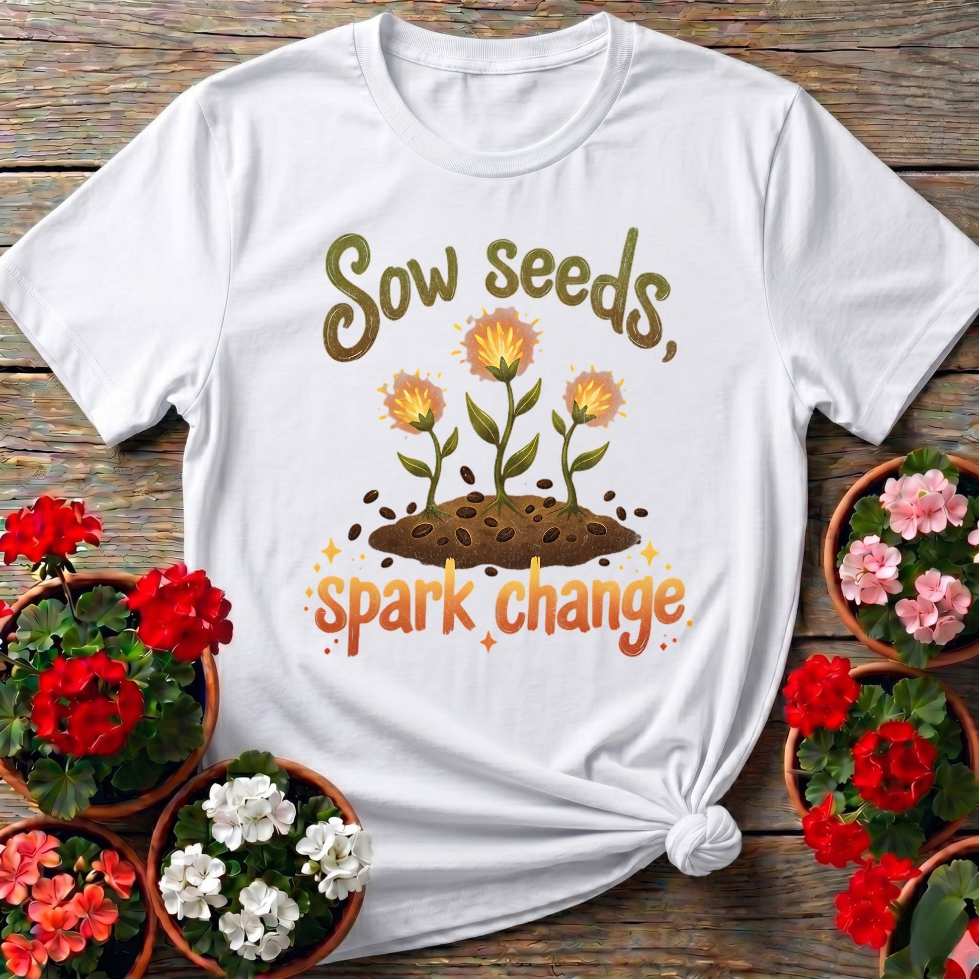 Sow Seeds Spark Change T-shirt - GardeningTshirts