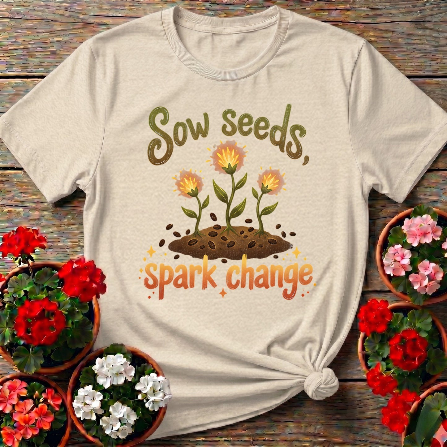 Sow Seeds Spark Change T-shirt - GardeningTshirts
