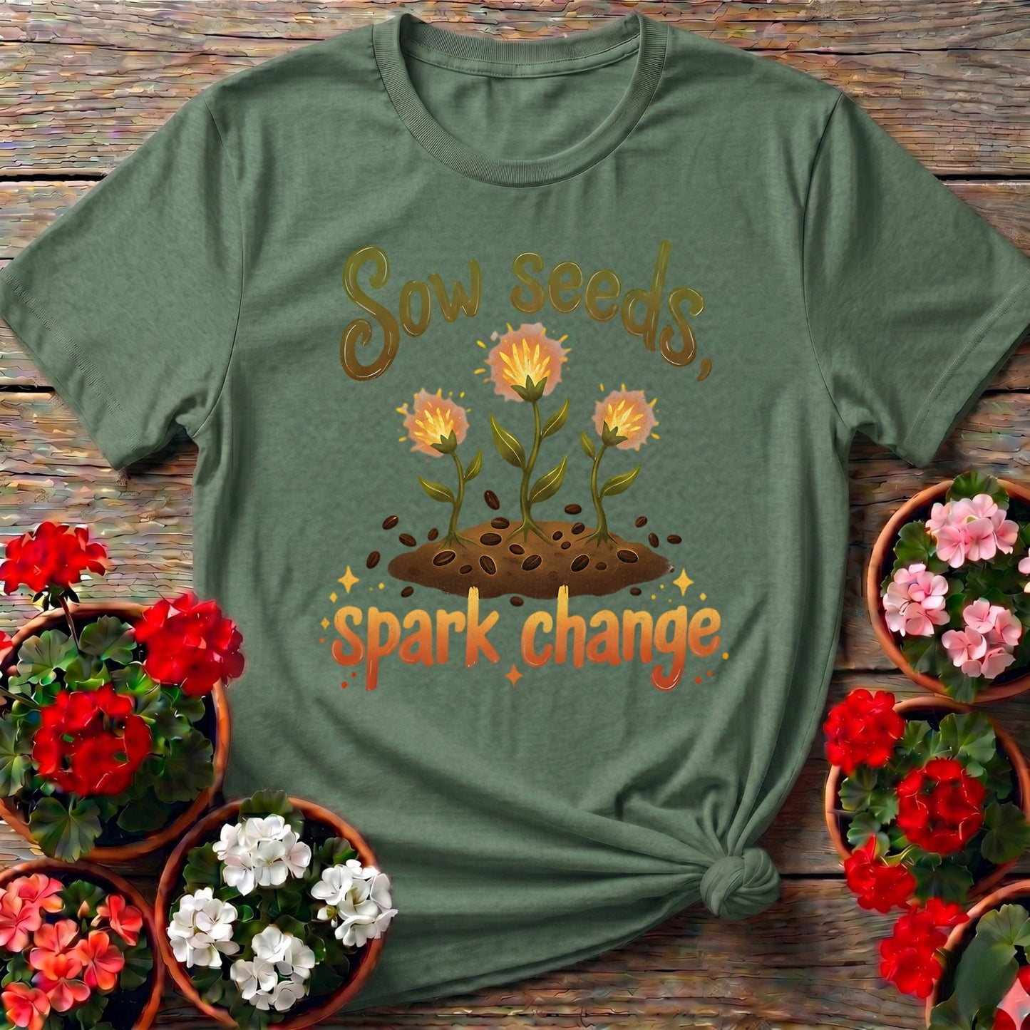 Sow Seeds Spark Change T-shirt - GardeningTshirts