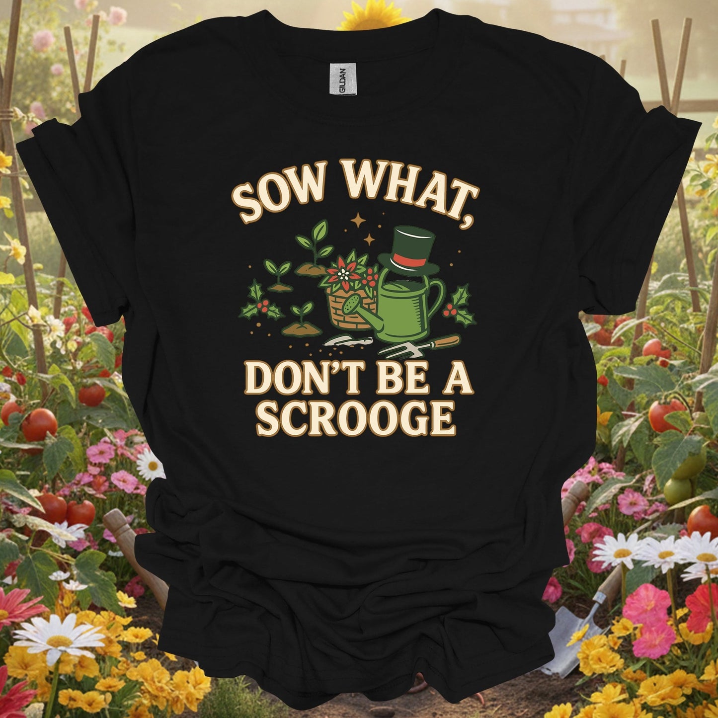 "Sow What Don't Be A Scrooge" Christmas T-Shirt - GardeningTshirts