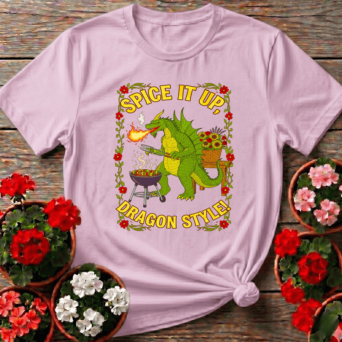 Spice It Up Dragon Style Funny Garden Dragon Tee - GardeningTshirts