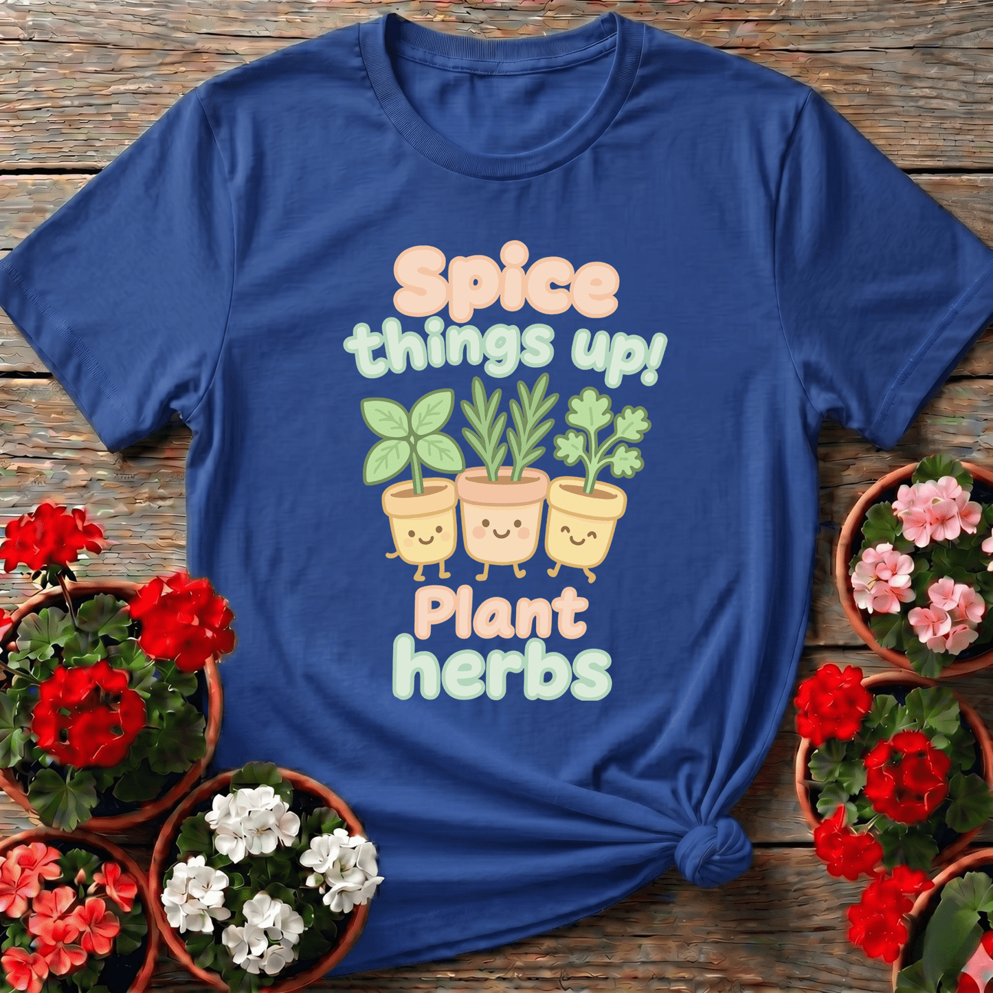Spice Things Up Plant Herbs Cute Kawaii Herb Garden Tee - GardeningTshirts