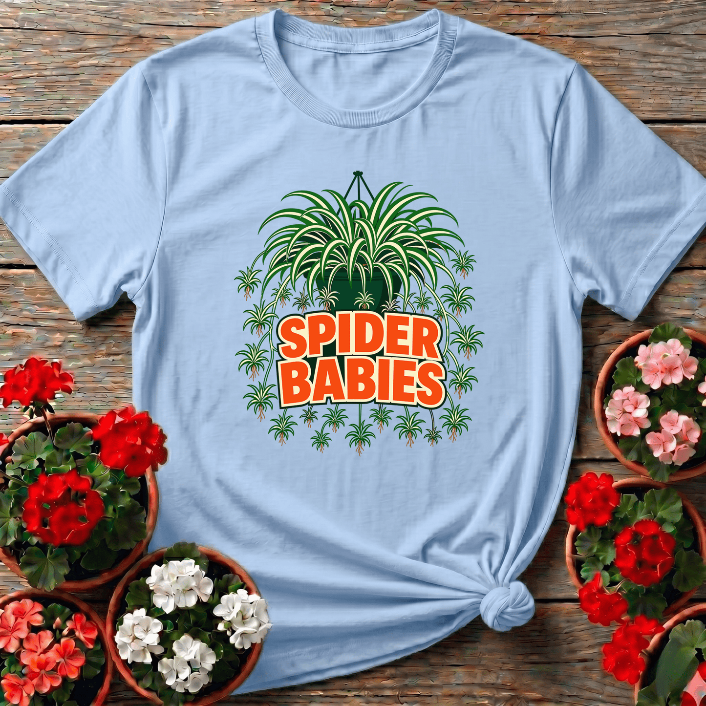 Spider Babies Spider Plant Funny Gardening T-Shirt - GardeningTshirts