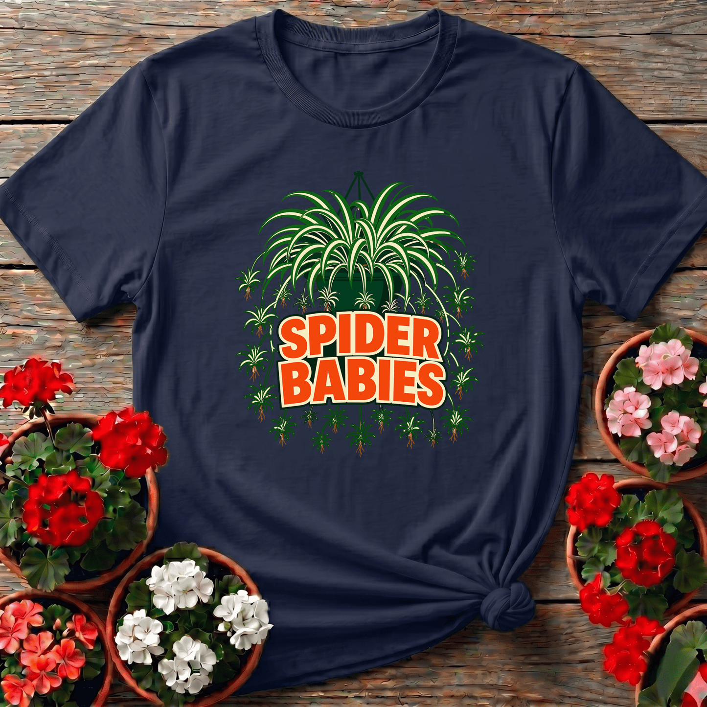 Spider Babies Spider Plant Funny Gardening T-Shirt - GardeningTshirts