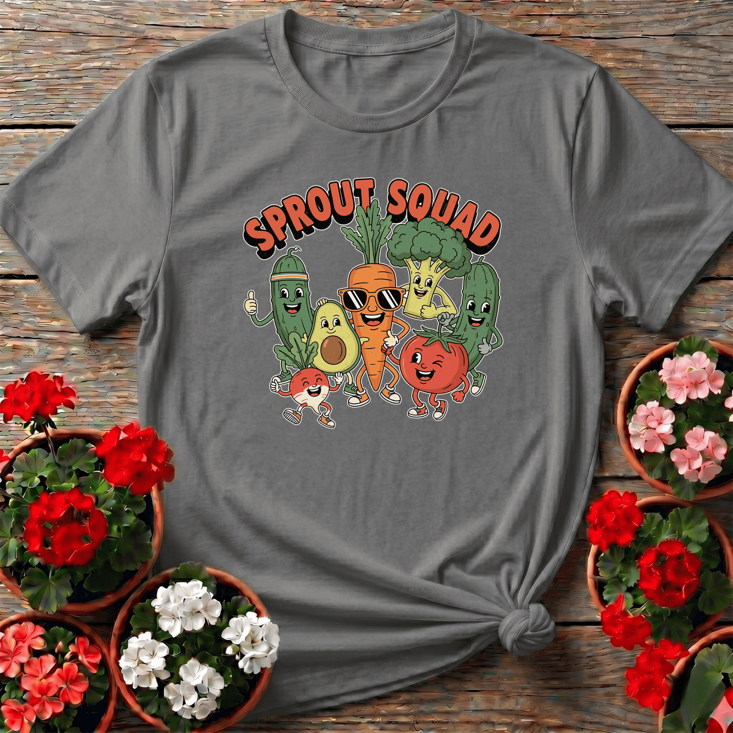 Sprout Squad Funny Vegetable Garden Tee - GardeningTshirts