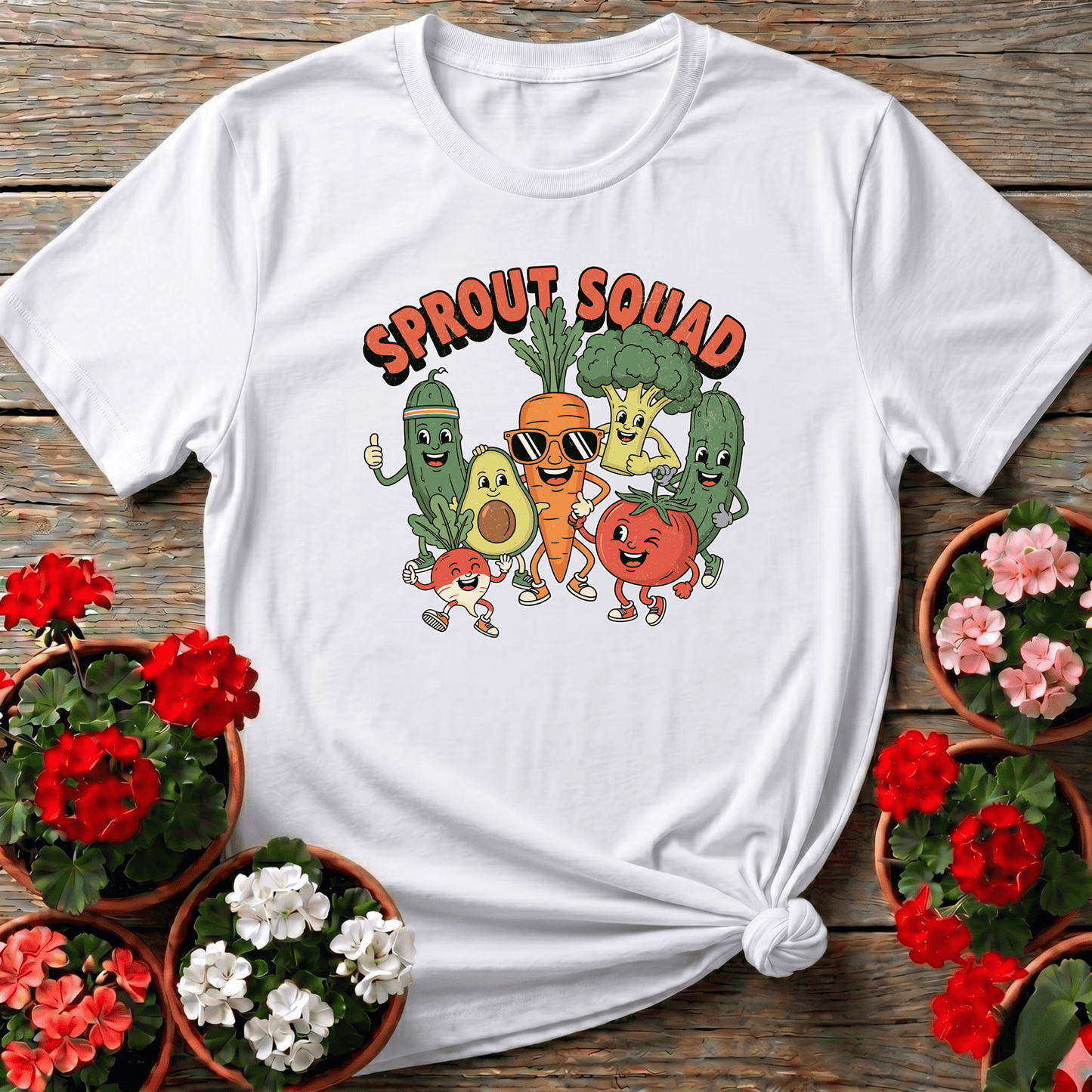 Sprout Squad Funny Vegetable Garden Tee - GardeningTshirts