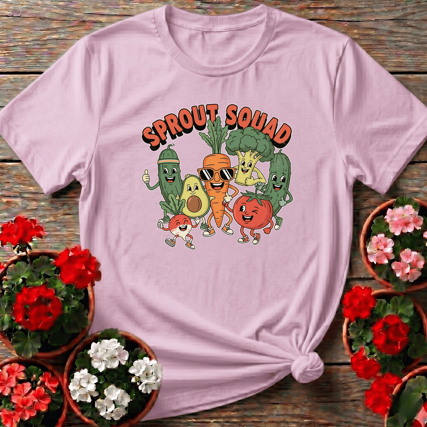 Sprout Squad Funny Vegetable Garden Tee - GardeningTshirts