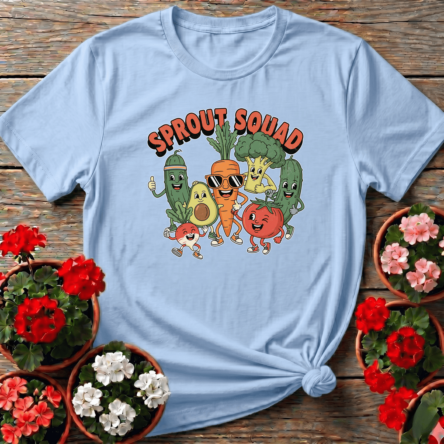 Sprout Squad Funny Vegetable Garden Tee - GardeningTshirts