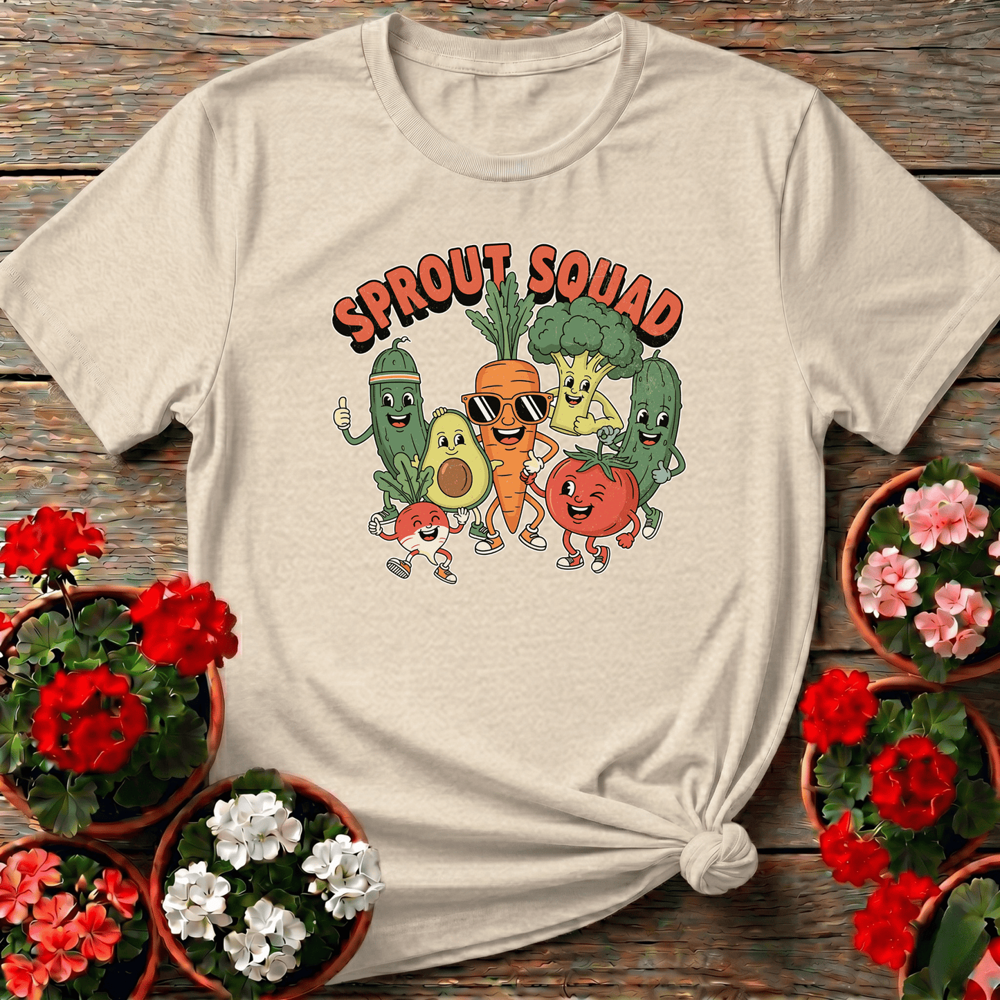 Sprout Squad Funny Vegetable Garden Tee - GardeningTshirts