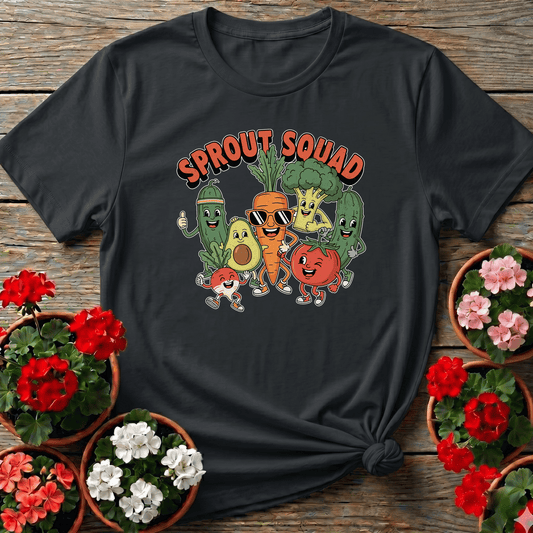 Sprout Squad Funny Vegetable Garden Tee - GardeningTshirts