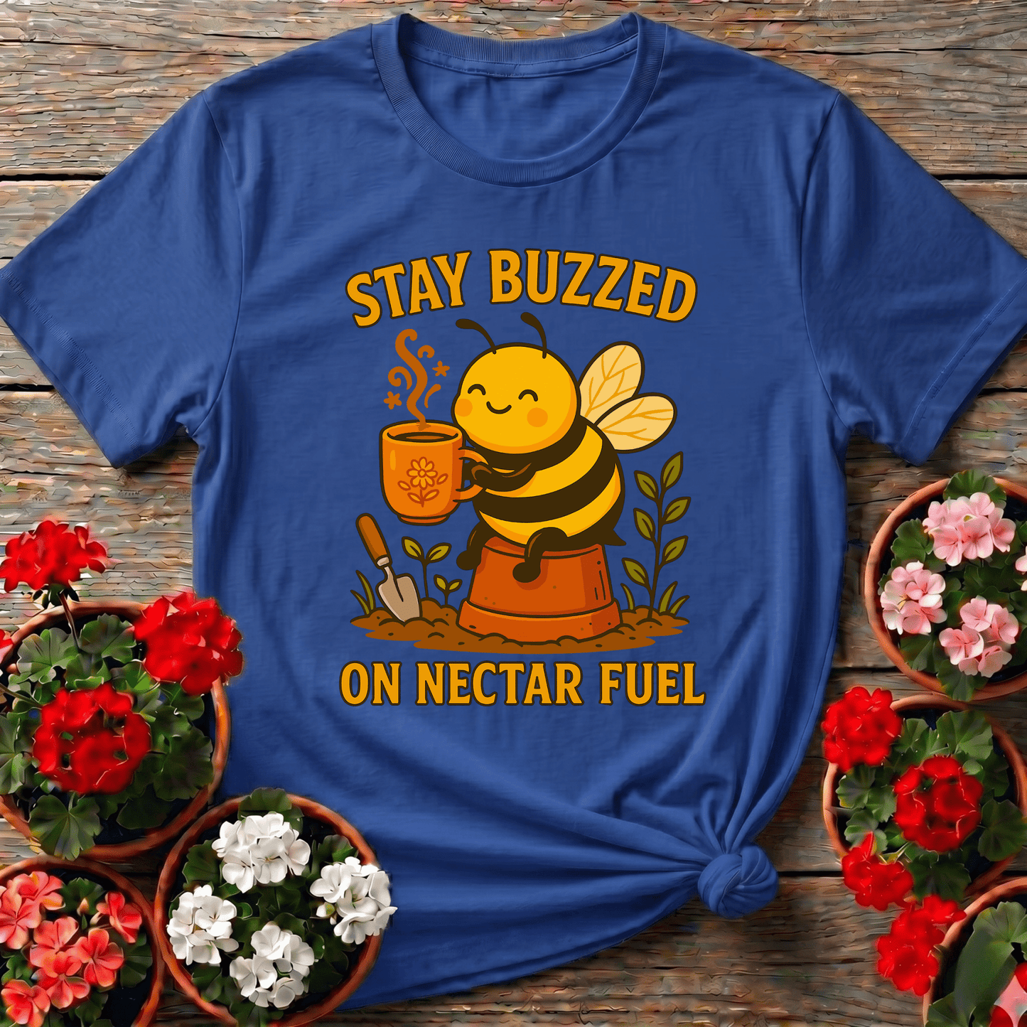 Stay Buzzed On Nectar Fuel Cute Coffee Bee T-shirt - GardeningTshirts